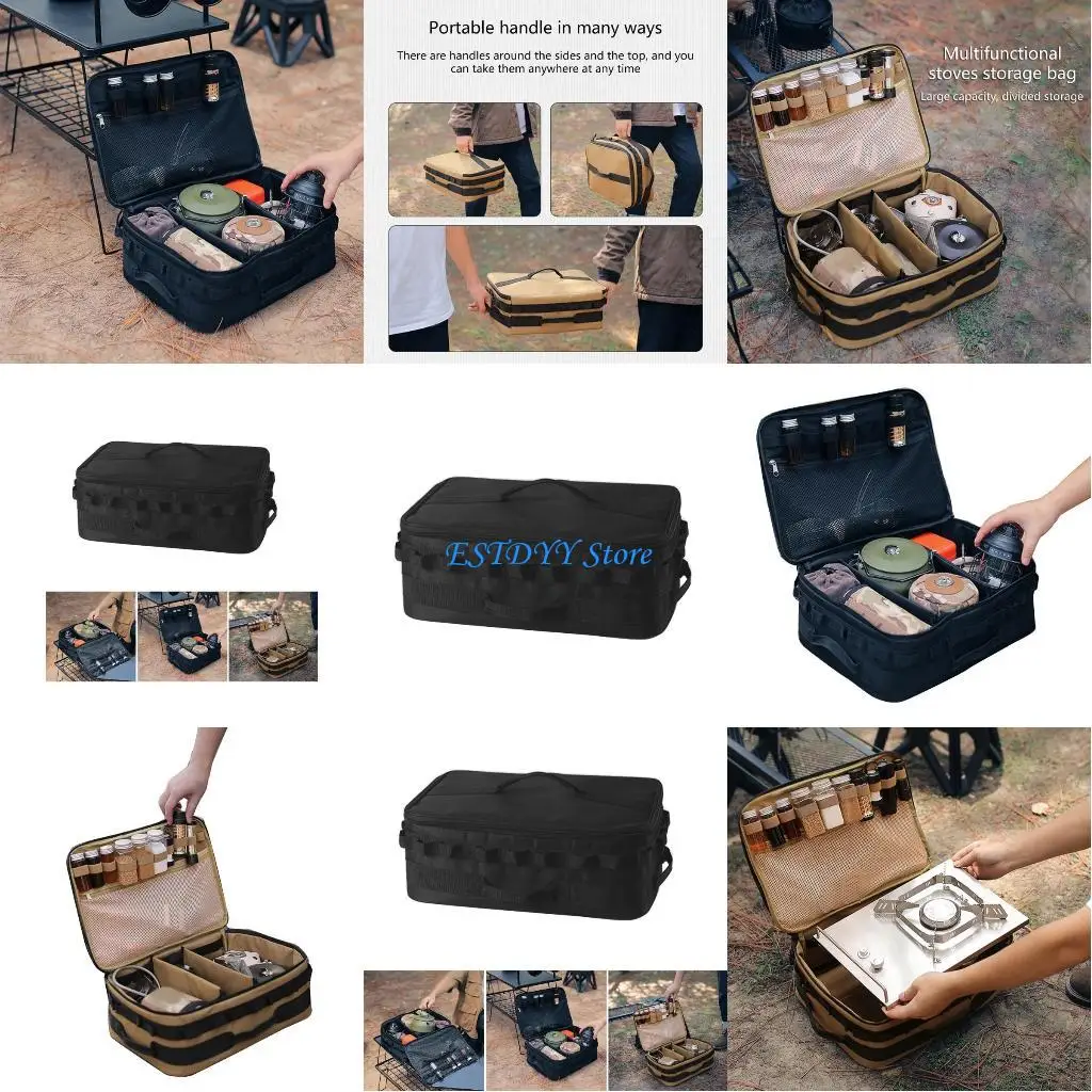 

G6DE сумка для походной посуды портативная водонепроницаемая кастрюля для хранения плиты сумки для бензобака уличная посуда для