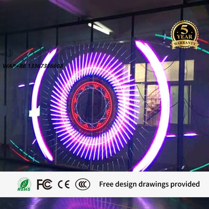 High Brightness 4500cd Outdoor Waterproof IP65 Transparent LED Display Screen Building Facade Advertising Video Wall Curtain Led