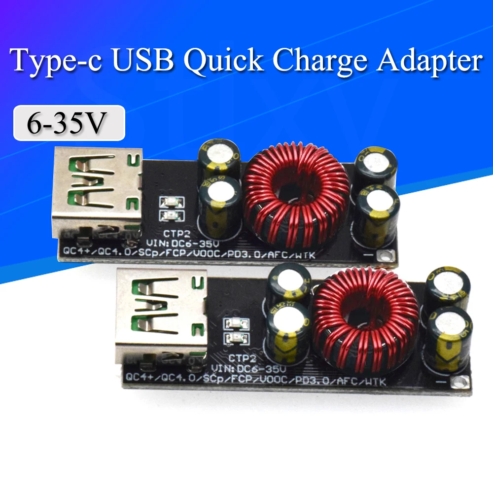 QC4.0 QC3.0 USB Type-C Mobile Phone Quick Charge Adapter 6 -35V Step Down Buck Boost Module for mobile phone SCP/FCP PD