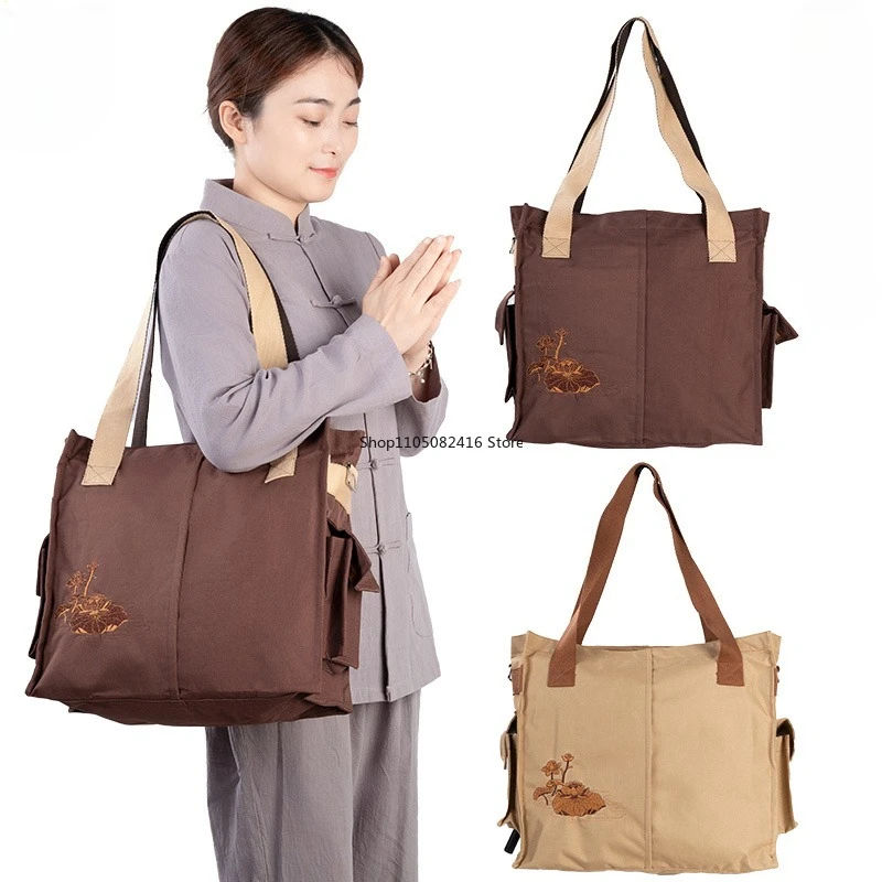 

Сумка для боевых искусств буддийских монахов, холщовая сумка на одно плечо для медитации, холщовая сумка Arhat Abbot Nunlay, сумки