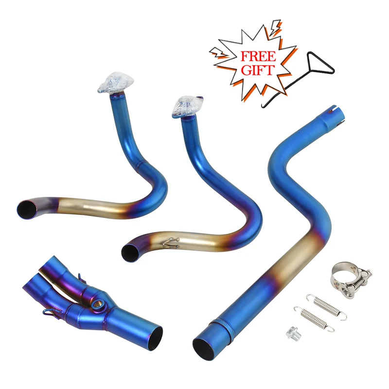 Slip On For KAWASAKI VERSYS-X 250 300 VERSYS X250 X300 2017 - 2022 2023 Motorcycle Exhaust System Modify Front Link Pipe Escape