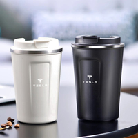 380ML Car Coffee Mug Stainless Steel Travel Thermo Cup For Tesla S X Coil Juguete Model Y 3 Roadster Cybertruck Bonina Highland