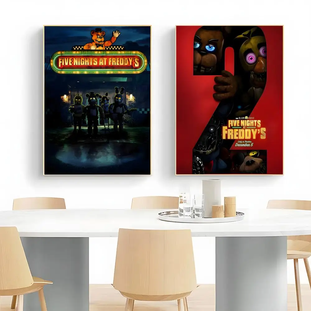 1pc F- Five Nights at Freddys Poster Wall Art Print Poster Decorative Mural Home Decor Gift Unframed