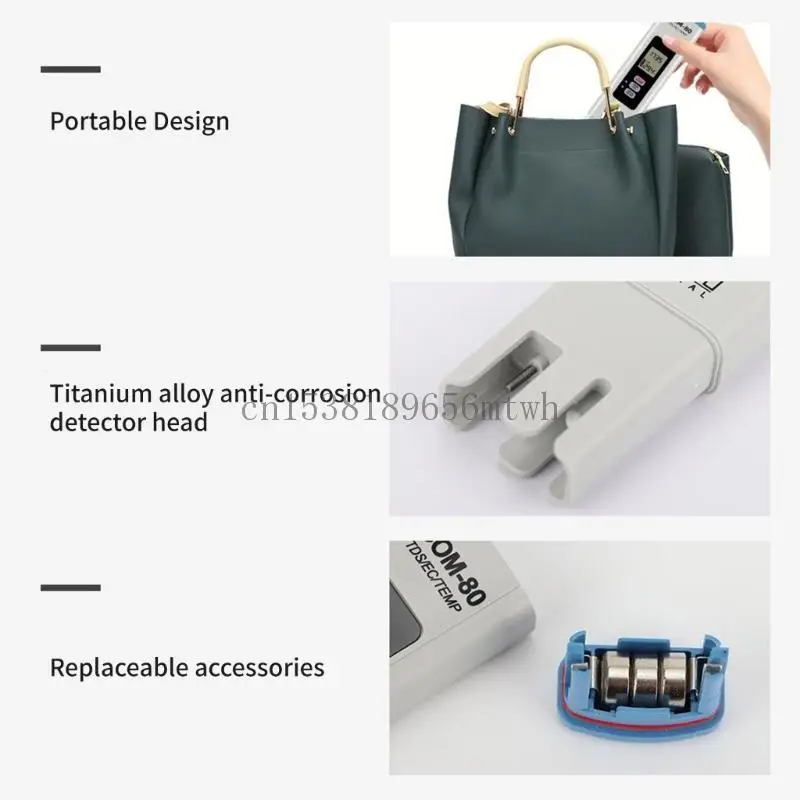 

Waterproof Salinity Tester Digital Reliable Salinity Tester for Saltwater Pools and Pond with Temperature Display B03D