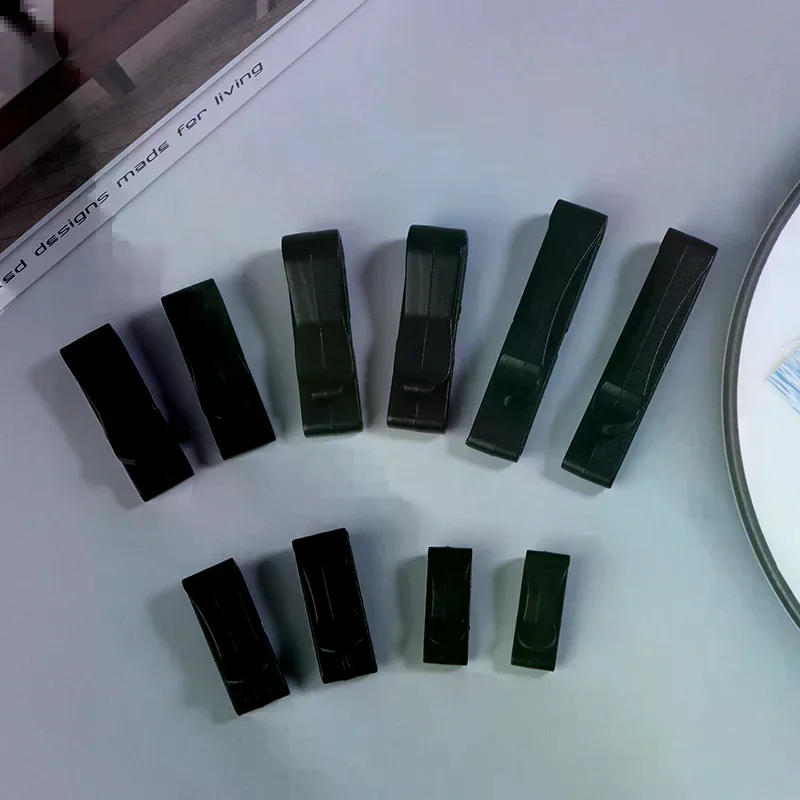 10Pcs/Pack Quick Slip Keeper Buckle End Clip Slider Black For Camping Hiking Backpack Adjusting Strap Webbing 20-51mm