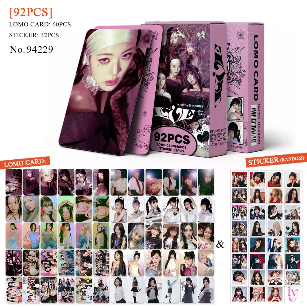 Imagem -02 - Girl Idol Group Lomo Cards hd Impresso Photocards Adesivos Jogo de Yujin Wonyoung Liz Leeseo Presentes de Fãs Novo Álbum Interruptor 92 Pcs por Conjunto