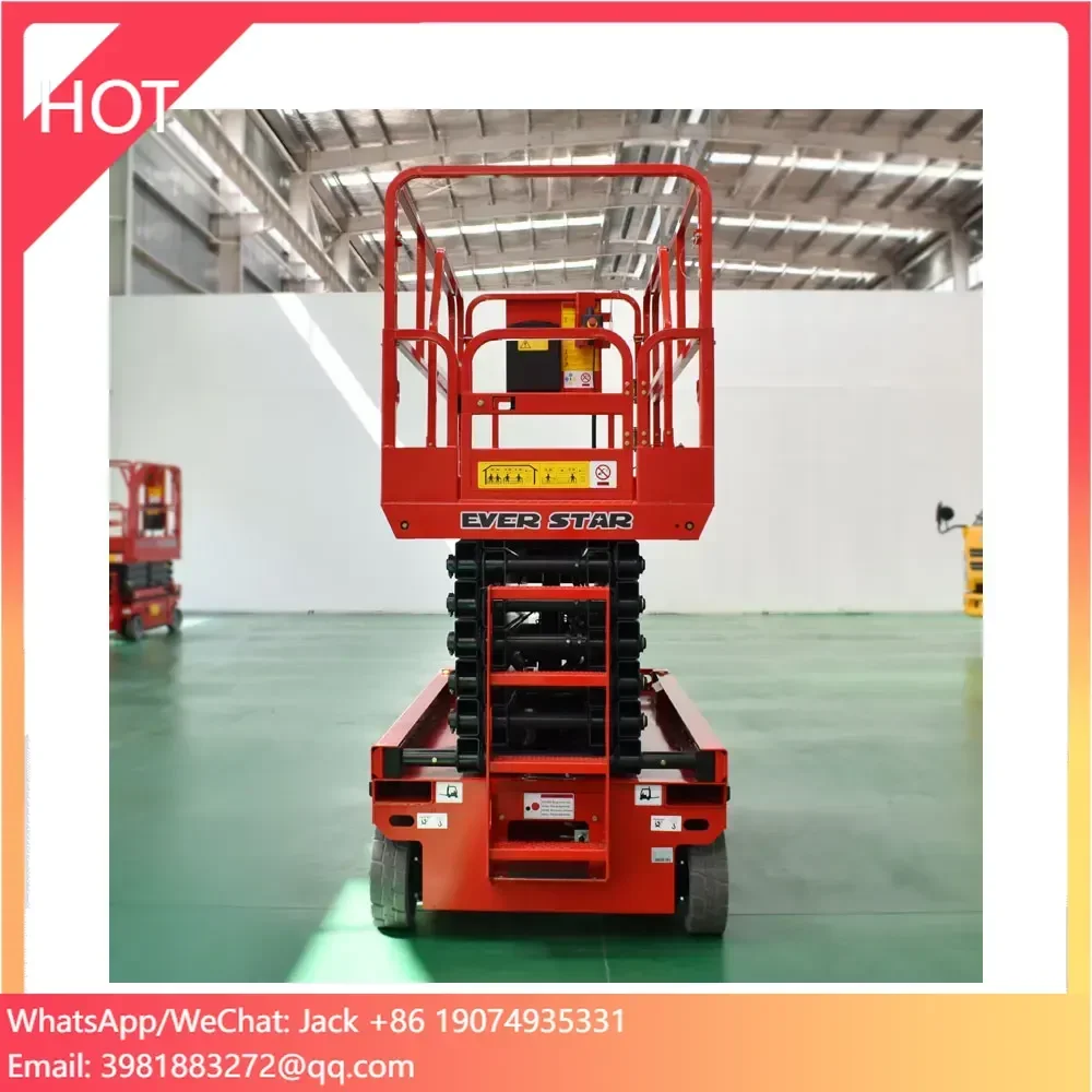 High Quality 14m 230KG Motor Tracked Mobile Aerial Elevating Scissor Lift Work Platform