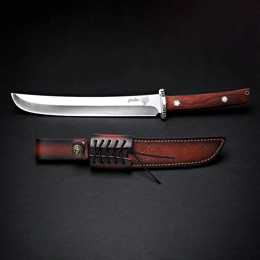 

High-Hardness Meat cutter knife,fruit knife,EDC Convenient with Jacket, Fixed Blade, Multi-purpose cutting knife and BBQ Knife