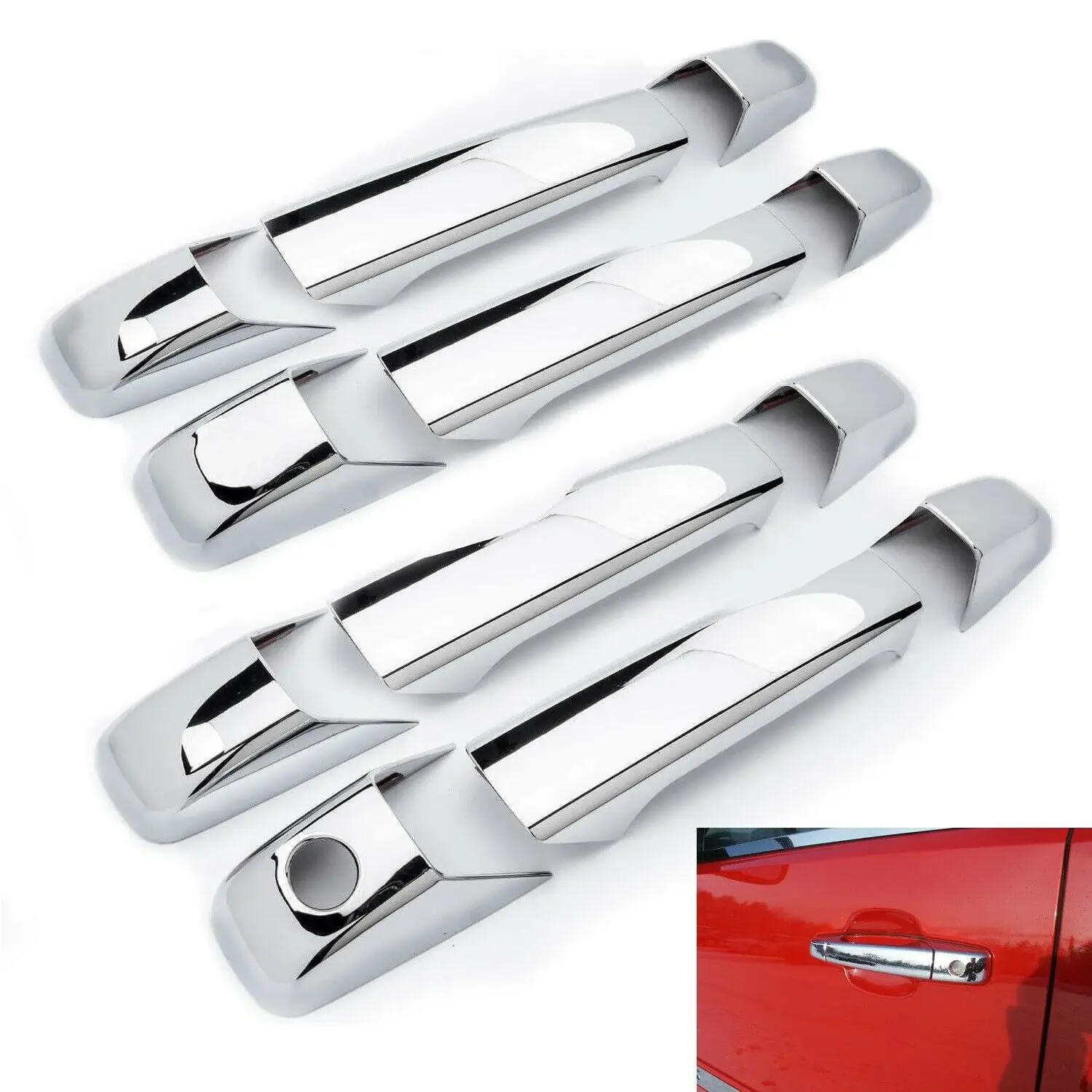 ABS Chrome Outside Door Handle Cover Trims for Chevy Silverado GMC Sierra 1500/2500/3500 Yukon XL Escalade