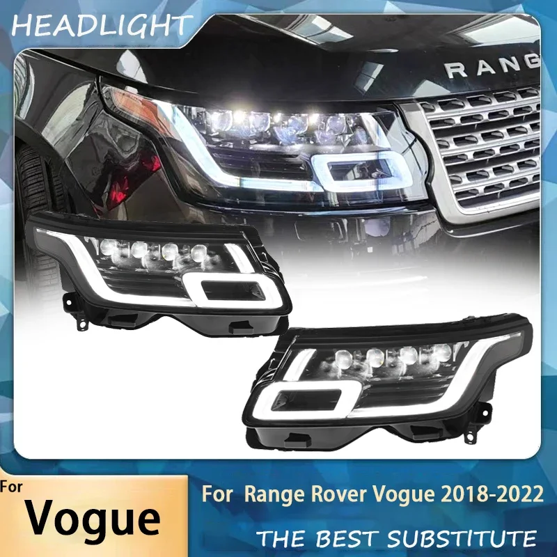 Car LED Headlights For Land Rover Range Rover Executive Vogue L405 Led Headlights 2018-2022 Upgrade New Head Lamp Plug And Play