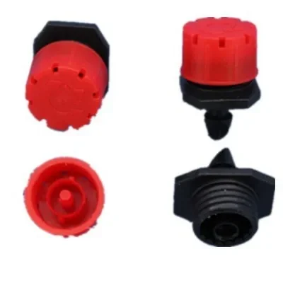 Red Cap Adjustable Micro Sprinkler 8-Hole Drip Irrigation Emitter for Fruit Trees Garden Flowers Greenhouse Drip Sprayer Kit