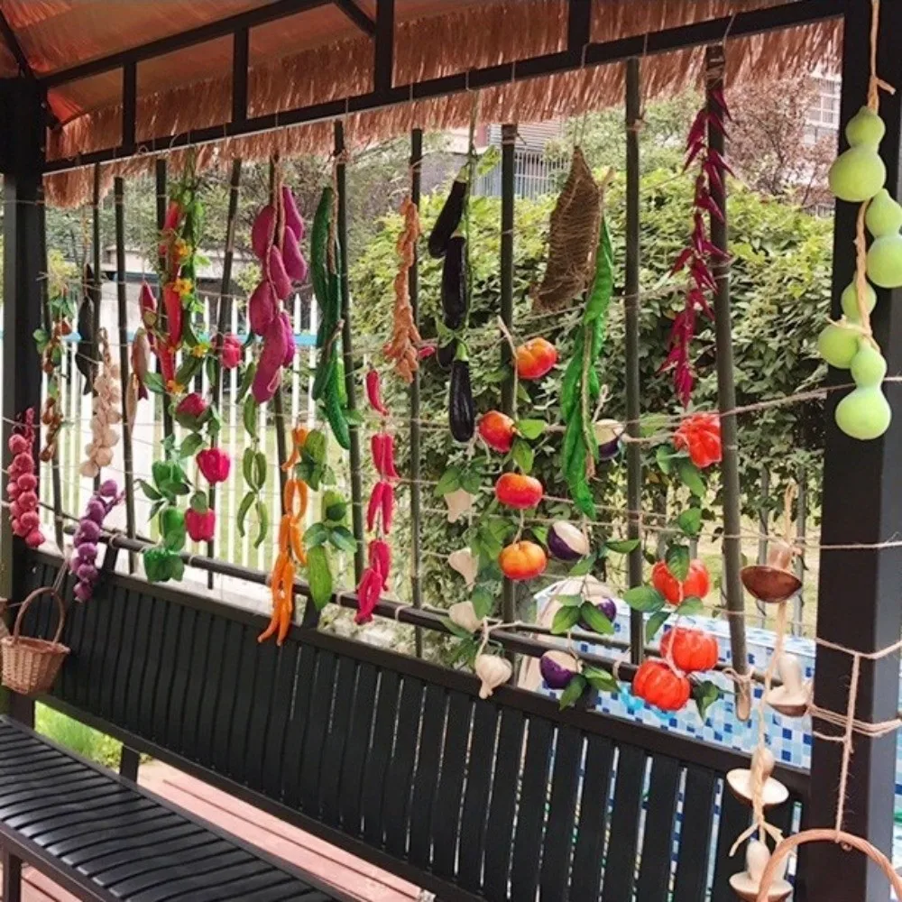 Artificial Simulation Fruit Vegetable String Foam Fake Vegetable Home Garden Decoration Hanging Decoration DIY Decoration