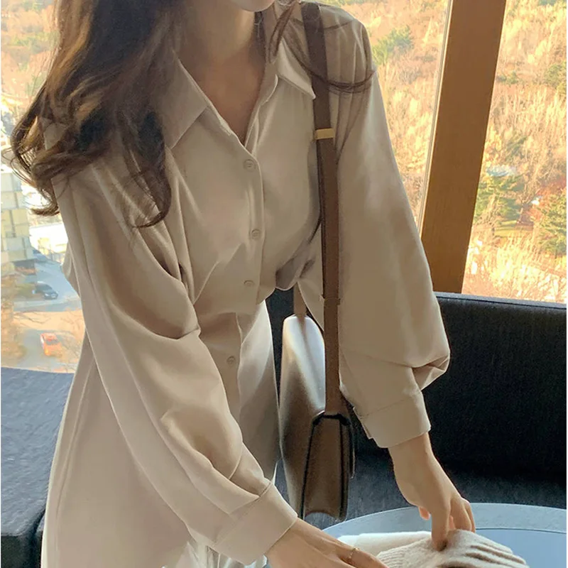

New Autumn 2023 Woman Dress Girls Party Female Vintage Dress Buttons Long Sleeve Women Lace Up Dresses Long Shirt Robe Vestido