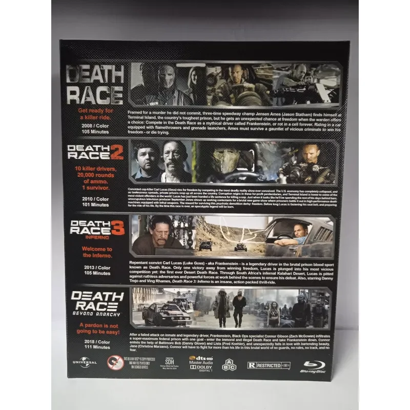 Blu-ray Death Racing Quartet 4-Disc Pack High Definition Movie Collection