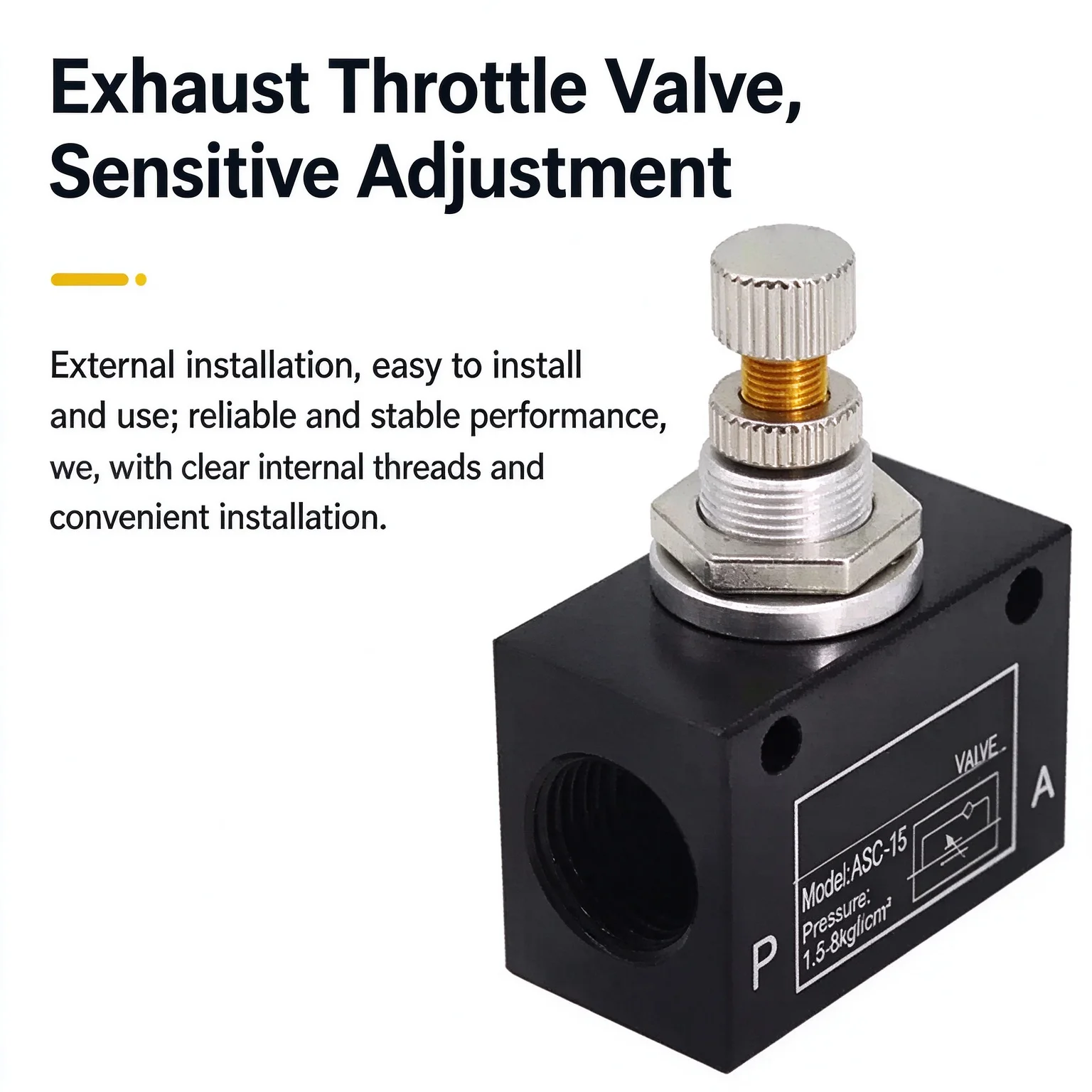 Pneumatic Throttle Valve 2/4-Point Air Speed Control Regulating Flow Control Valve ASC200 Series - Sizes 08 06 10 15