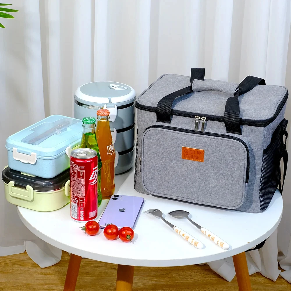 Capacità borsa termica pieghevole borsa termica per Picnic a tracolla borsa per il pranzo borsa di raffreddamento per viaggi all\'aperto campeggio