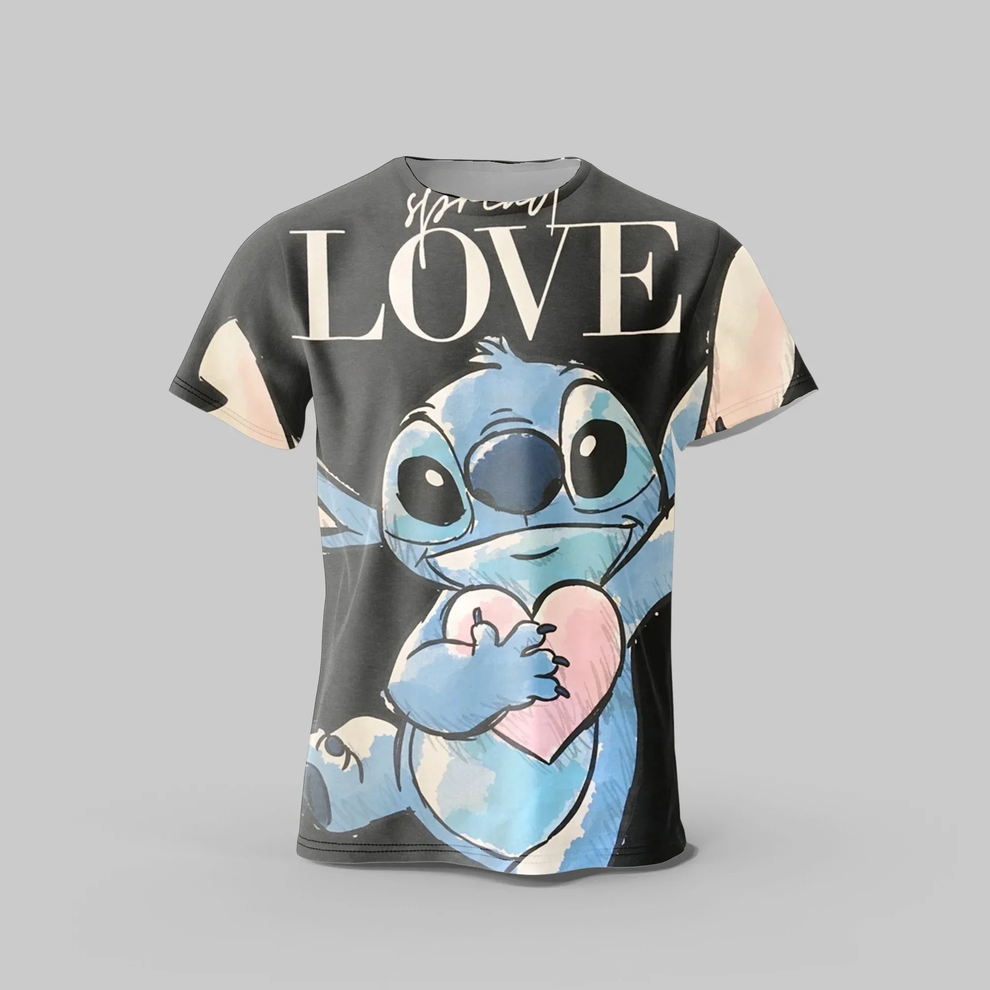 Lilo Stitch Children's T-shirt Disney Boys Girls T-shirt 3D Printed Short Sleeve Fashion Men's T-shirt Oversized Men's Clothing