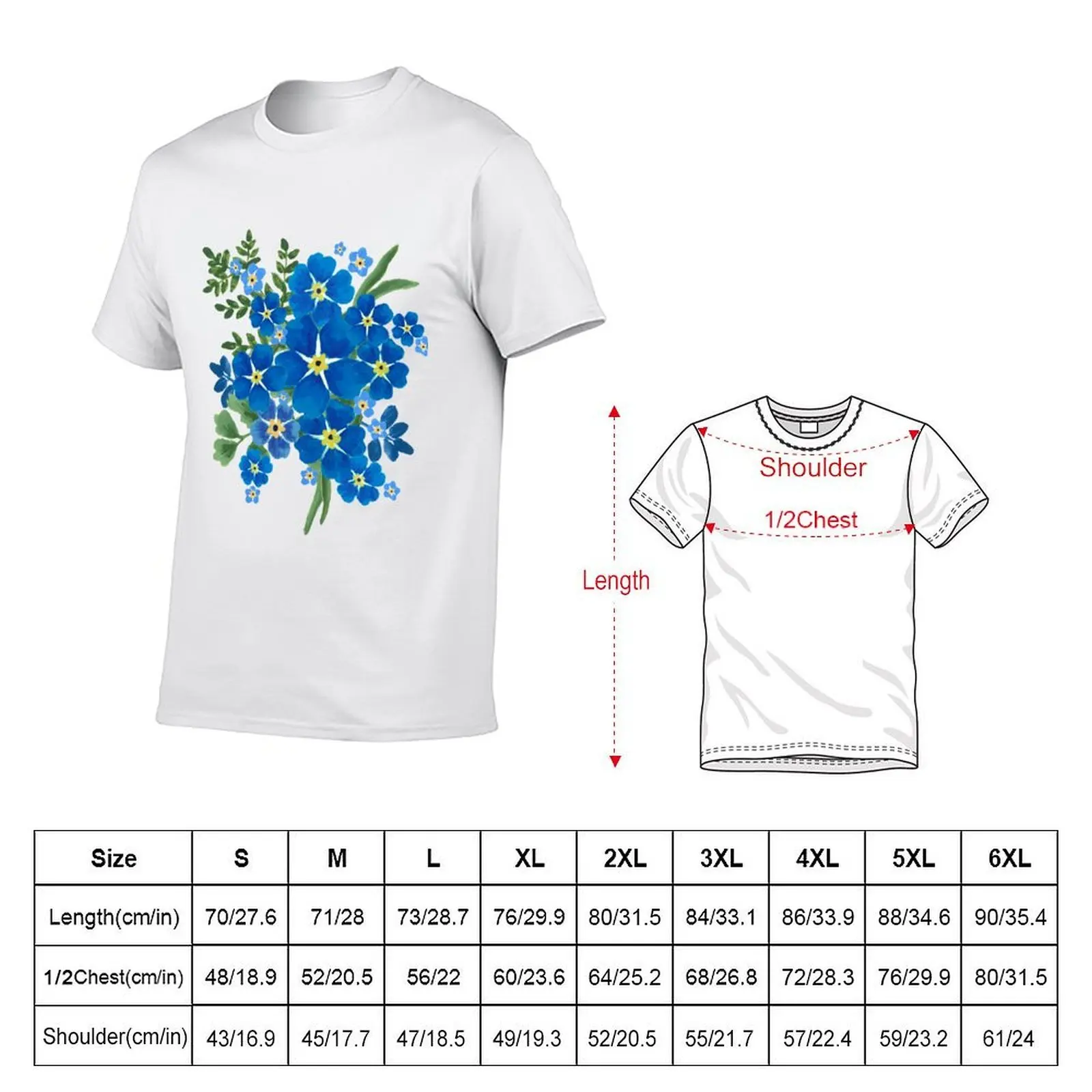Forget Me Not Bouquet I T-Shirt clothes aesthetic clothes Men's t-shirts