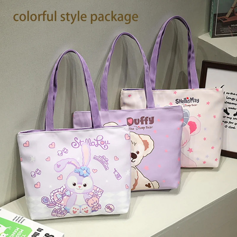 

1pcs Disney Duffy, ShirleyMae and StarDelou large canvas bags and women's shoulder bags are perfect for travel, shopping