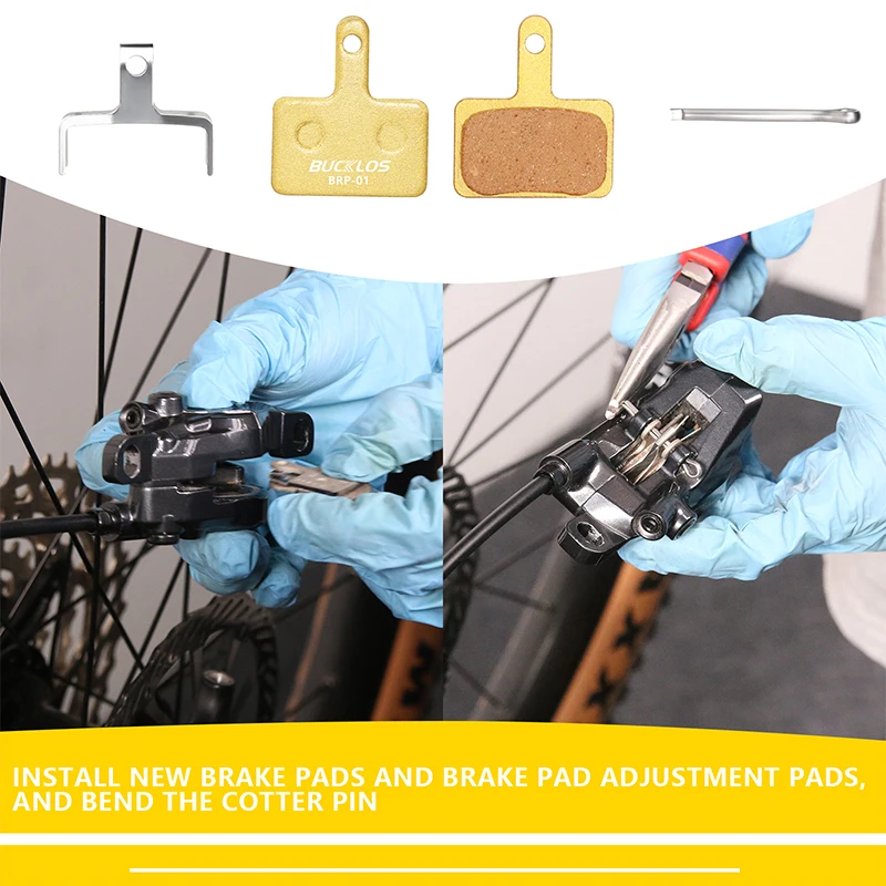 BUCKLOS MTB Disc Brake Pads for SHIMANO B01S Copper-Based Metal Hydraulic Brake Pad Mountain Bike Brake Pads for MT200 M535 M395
