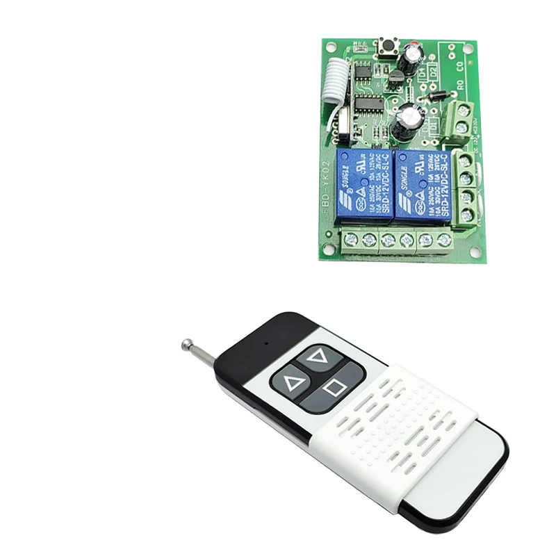 AC 220V 4 ช่องไร้สายรีเลย์ควบคุมสวิทช์ 433MHz เครื่องส่งสัญญาณระยะไกล Universal สําหรับโรงรถประตู