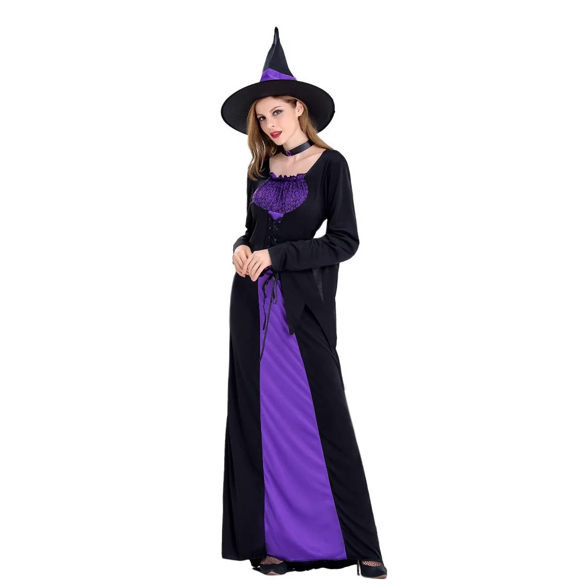 2025 New plus Size Purple Devil Witch Costume for Women loween Stage Performance Par Outfit Chinese Manufacturer