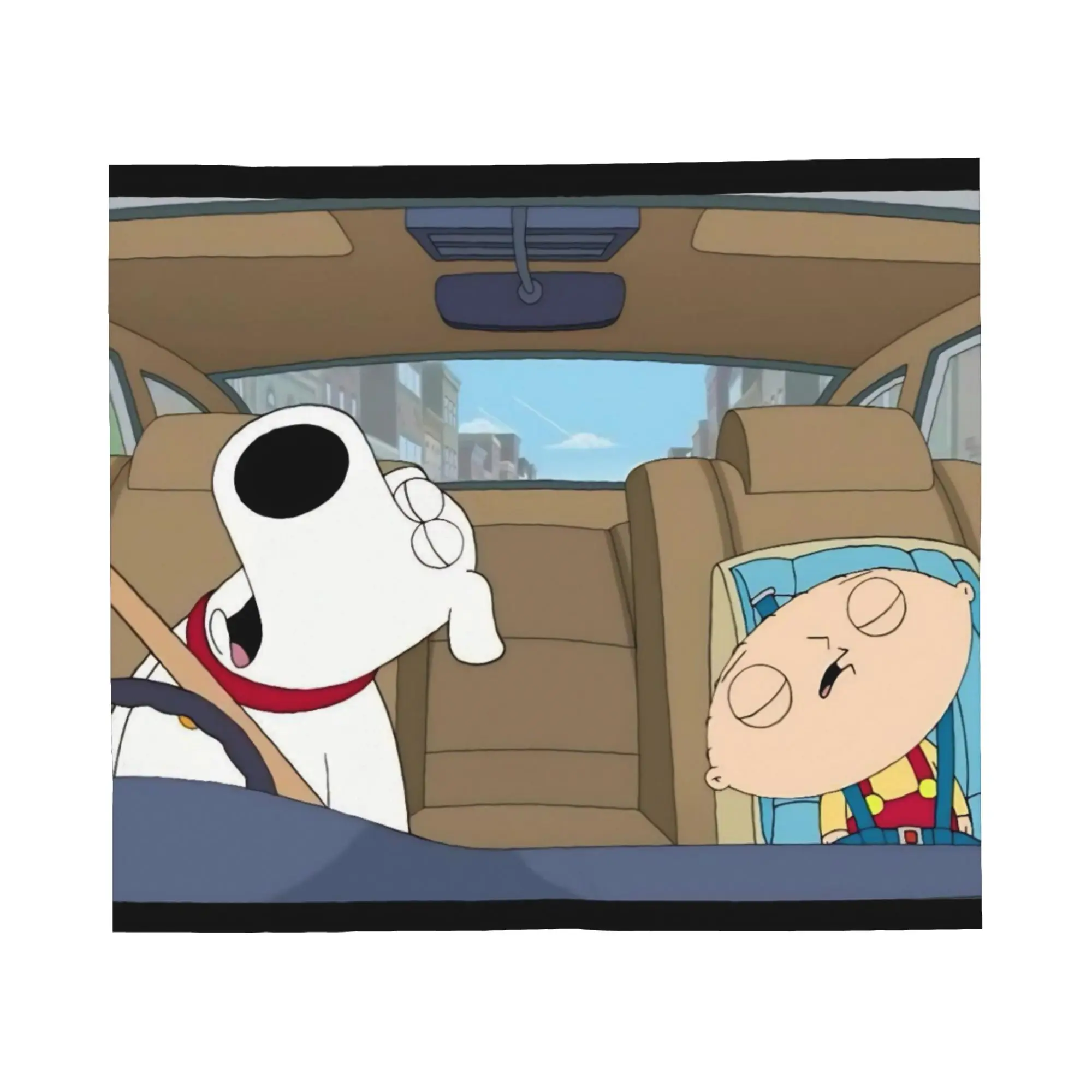 Familys Guys Anime Knitted Blanket Fleece Stewarts Brian Dog Drive Super Soft Throw Blanket for Bed Bed Rug