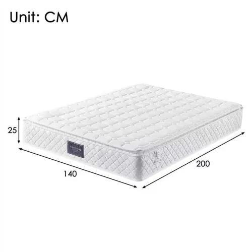 Fangange Matras met pocketvering 90-140-160 x 200 cm, Oeko-Tex gecertificeerd, ergonomisch 7 zones, dikte 25 cm, wit