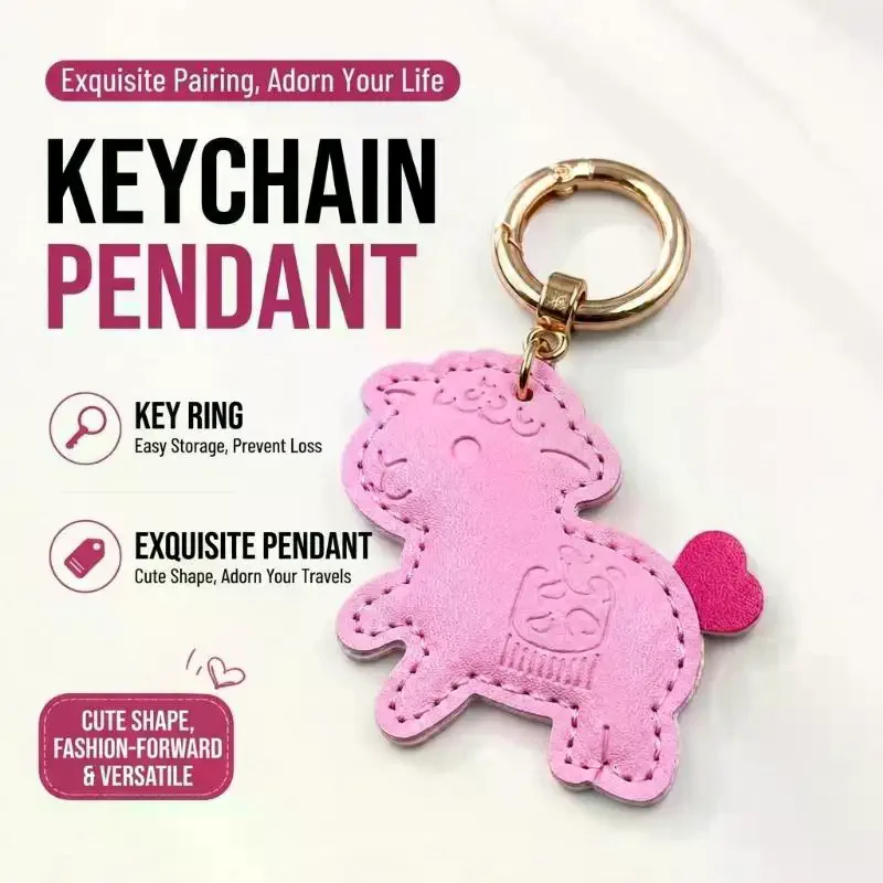 /HTF/Pendant With Spring Buckle Pu Leather Bag Charms For Girls Handbags Backpack Decor Accessories Trendy Gift Sheep