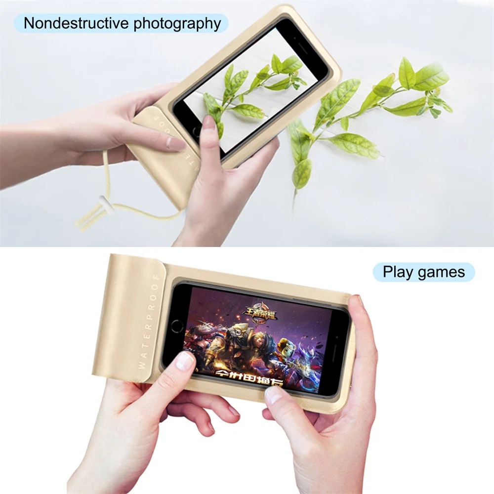 

Touch Screen Swimming Transparent Diving Phone Sealed Bag Swimming Phone Case Underwater Waterproof Phone Pouch