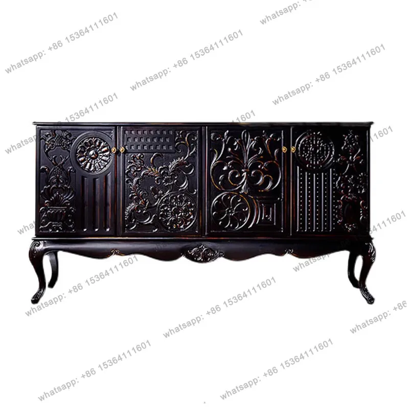 

Американский деревенский шкаф-витрина из массива дерева с резьбой, в стиле ретро, для прихожей, европейский антикварный, старинный, для гостиной, декоративный, разделительный