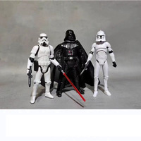 Hot Star Wars Cartoon Jedi Stormtrooper Darth Vader Obi-Wan Kenobi Yoda Movable GK Model Collectible Ornament Toys Children Gift