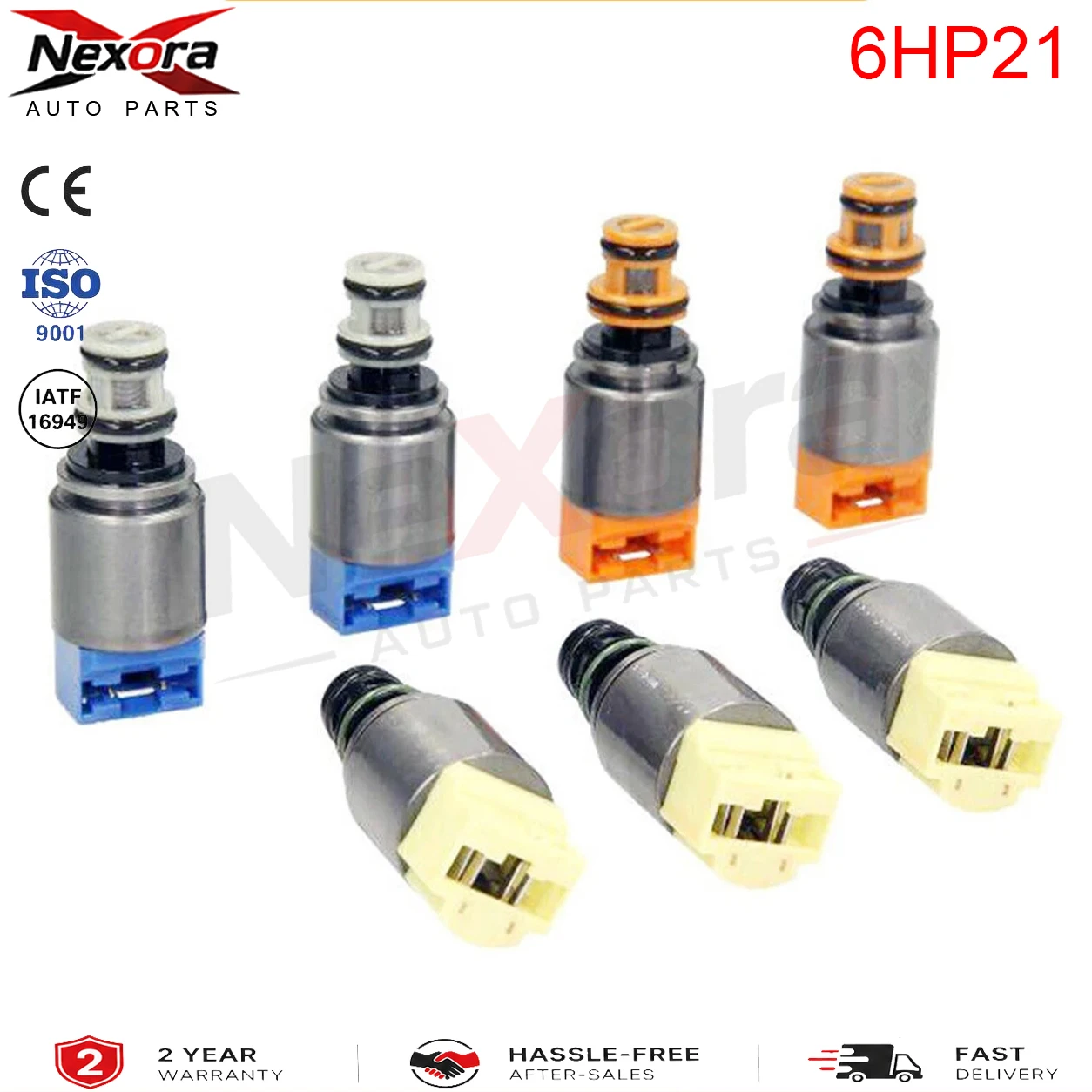 New Pre‑Tested 7-Pieces ZF6HP21 6HP28 6HP34 Transmission Solenoid Kit 1068298046 For BMW X3 X5 X6 Audi A6 A8 Q7 Jaguar 2009-2018