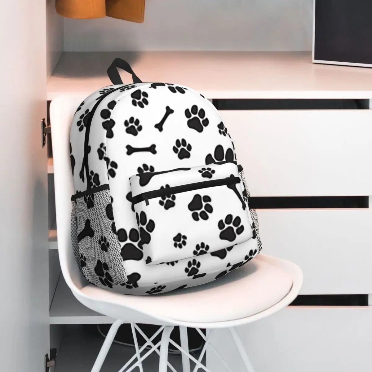 

Красочный студенческий рюкзак с принтом собачьей лапы, школьная сумка, походный дорожный рюкзак для мальчиков и девочек, модная сумка для книг, сумки на плечо