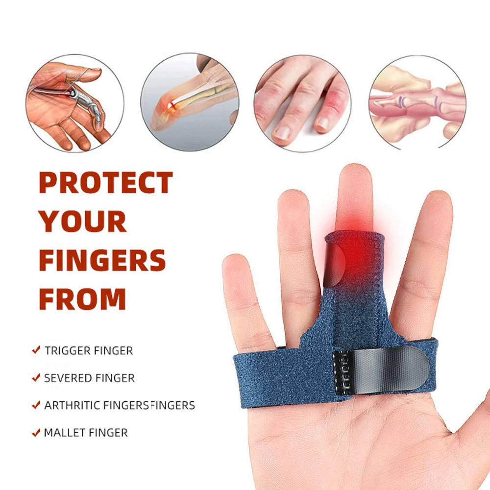 Pain Relief Trigger Finger Fixing Splint Straighten Brace Adjustable Sprain Dislocation Fracture Finger Splint Corrector Support