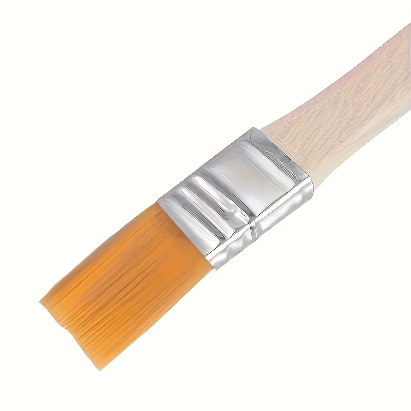 50pcs Nylon Paint Brushes with Wooden Handles, 5-Inch, Yellow Bristles, Ideal for Wall, Door, Cabinet, Furniture, Fence Painting