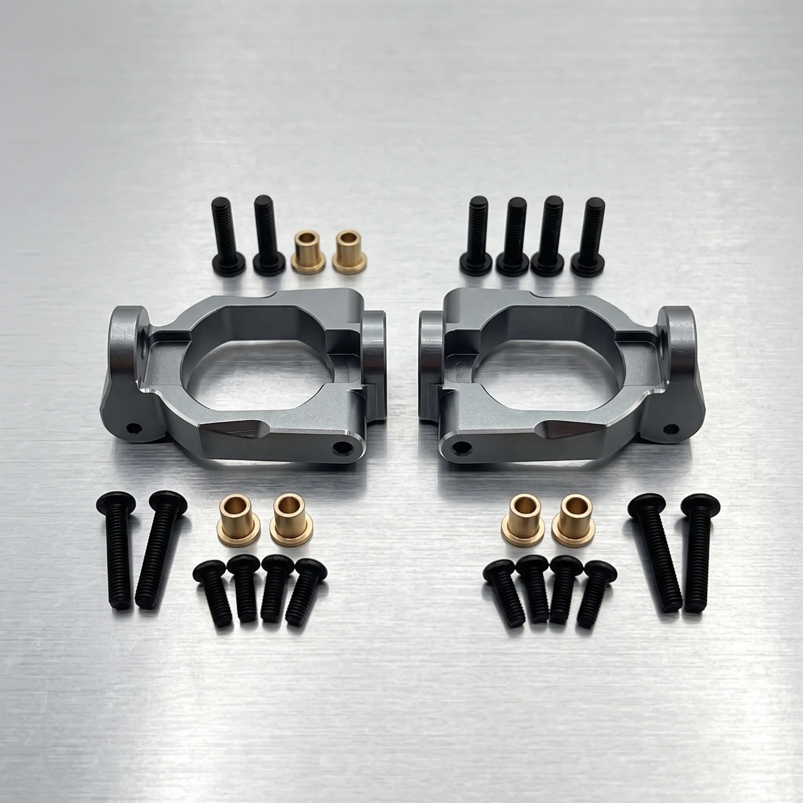 2 Pieces Front C-Seats with Screws Aluminum C-Shaped Hub Carriers Front Wheel Seat Machined Upgrade Parts Replacement