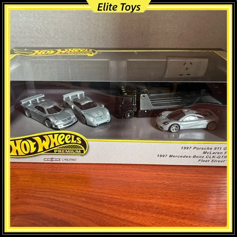 Hot Wheels 1/64 Premium Collector Set Fleet Street Porsche Mclaren Mercedes-Benz GMH39 Collectible Car Toys Diecast Vehicle