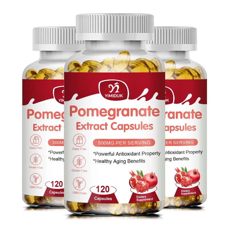 Pomegranate Capsules Vitamins Supplement Antioxidant Heart Health Joint Support Brain Health