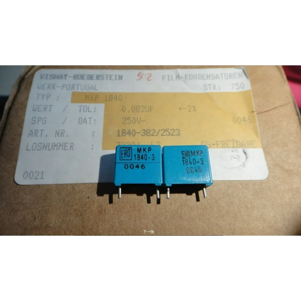 20 STKS MKP1840 0.082 uf/250 V 82nf 823 Gloednieuwe 10mm Filmcondensator