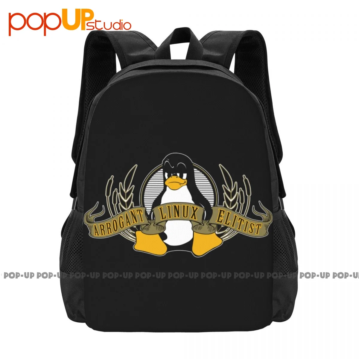 Arrogant Linux Elitist Backpack Large Capacity Vintage Creative Personalised Multi-function