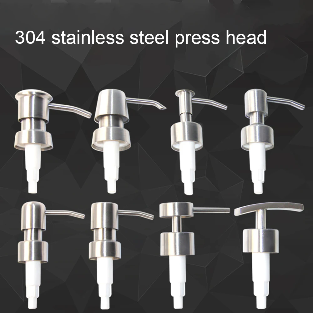 Soap Pump Head 304 Stainless Steel Lotion Bottle Dispenser Soap Dispenser Press Head Hand Soap Press Head Travel Essential