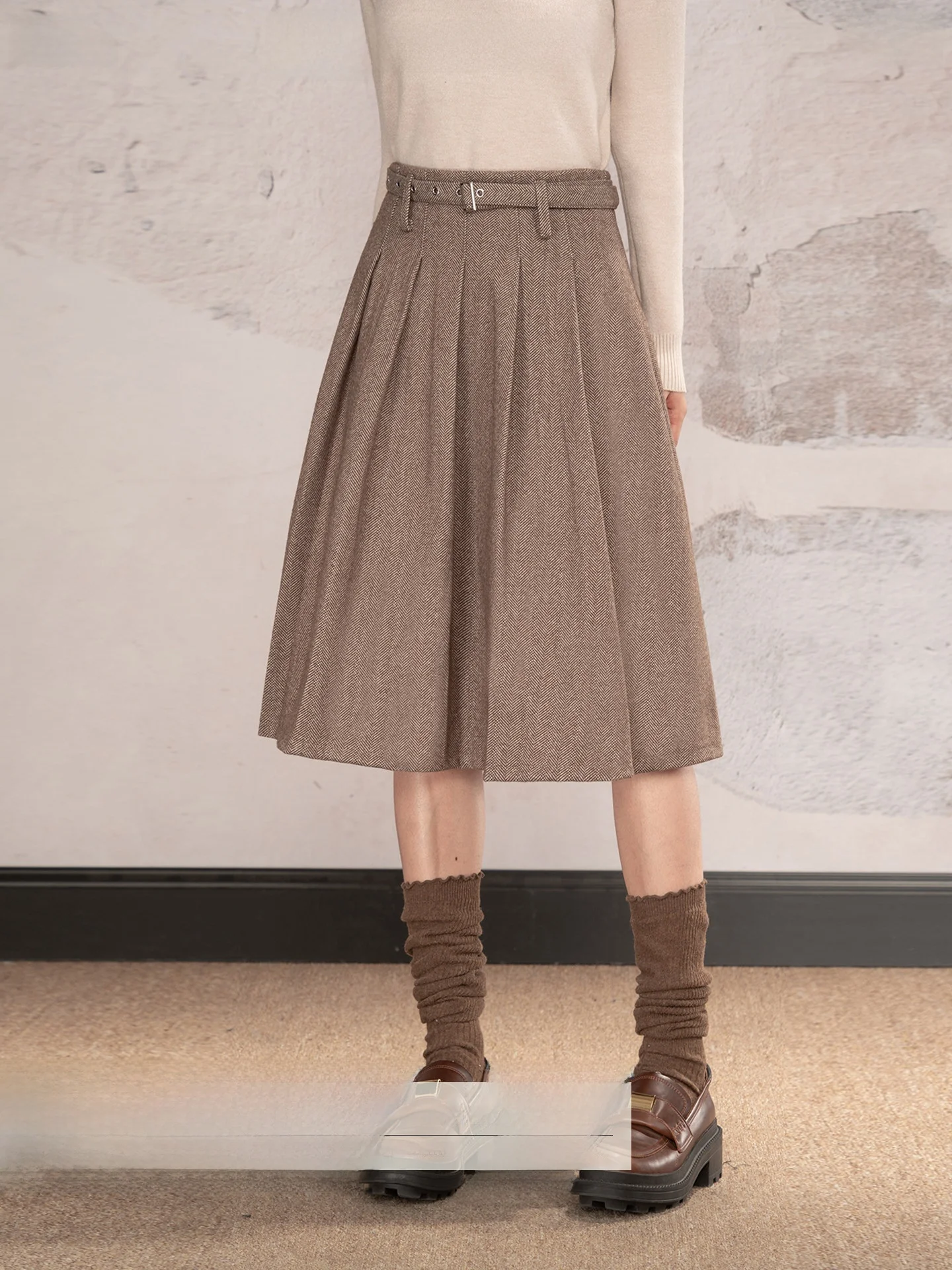 

Новая модная женская зимняя юбка Loveheynew в клетку с высокой талией, средней длины, для города и повседневной носки