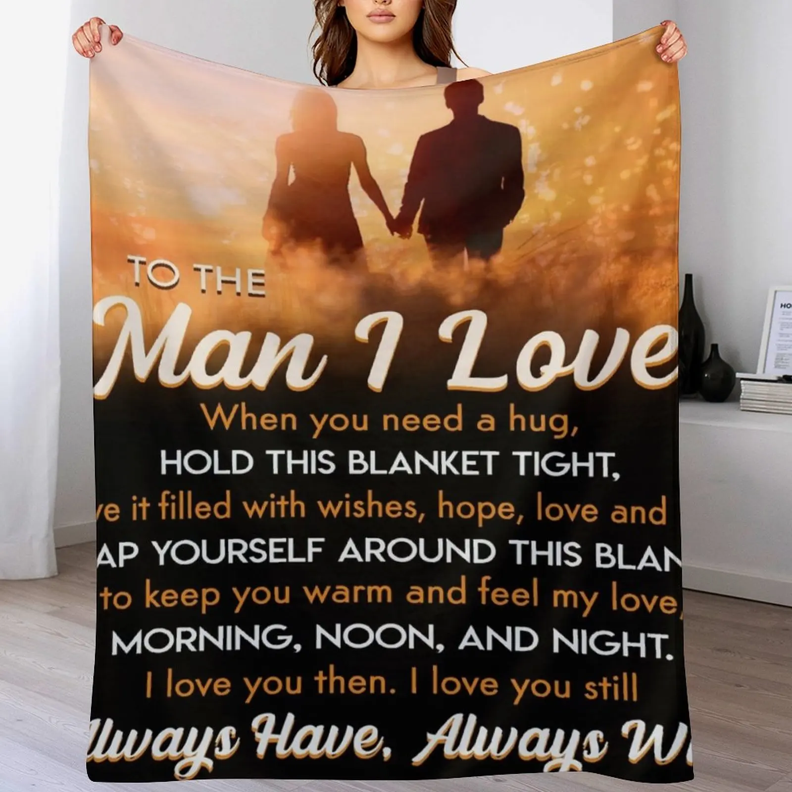 

to my man i love when you need a hug hold this blanket tight- love wife, girlfriend Throw Blanket Nap Blankets