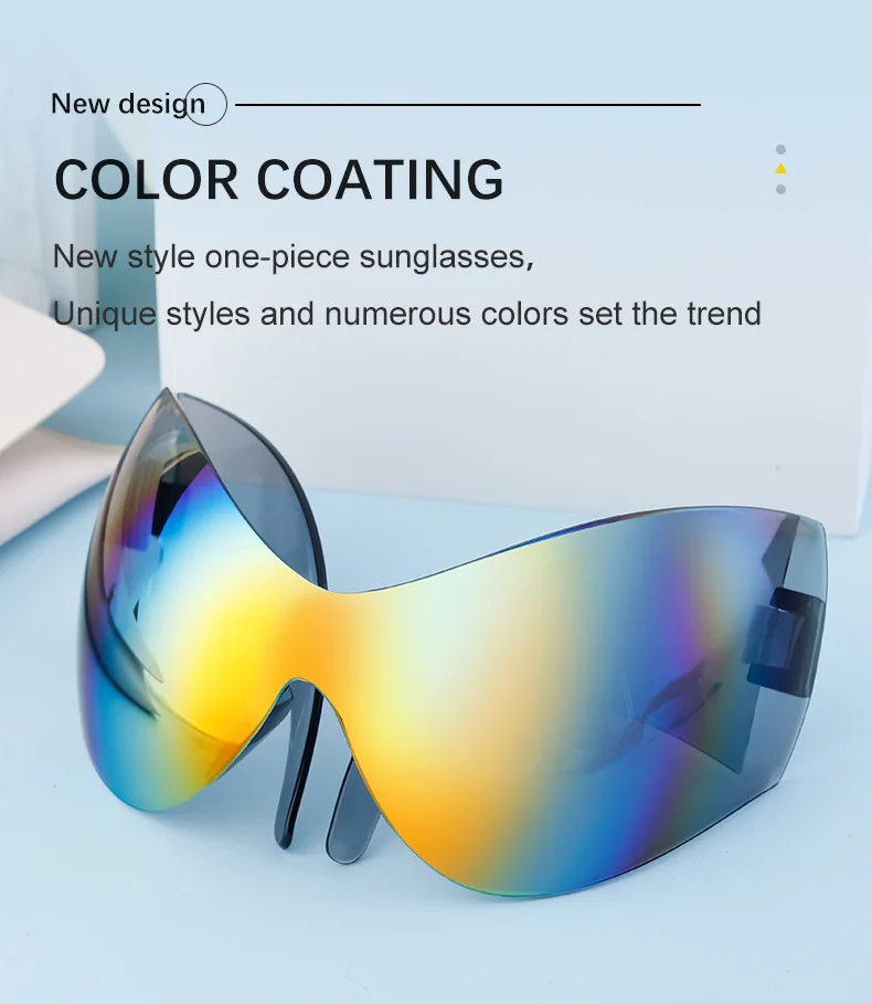 Y2k Sport Sonnenbrille Frauen Luxusmarke Trend Punk Sonnenbrille für Männer Retro 2000's Wrap Around Sonnenbrille futuristische Sonnenbrillen – Detail 5