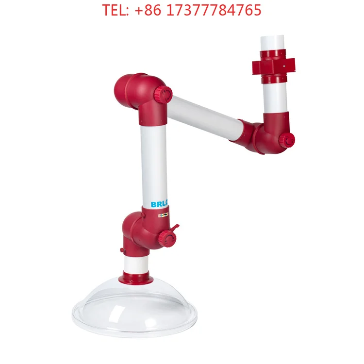 High Density Popropylene Suction Arm Flexible Range Hood Arm Fume Hood Rotator Cross Exhaust Fan for Chemical Loratory