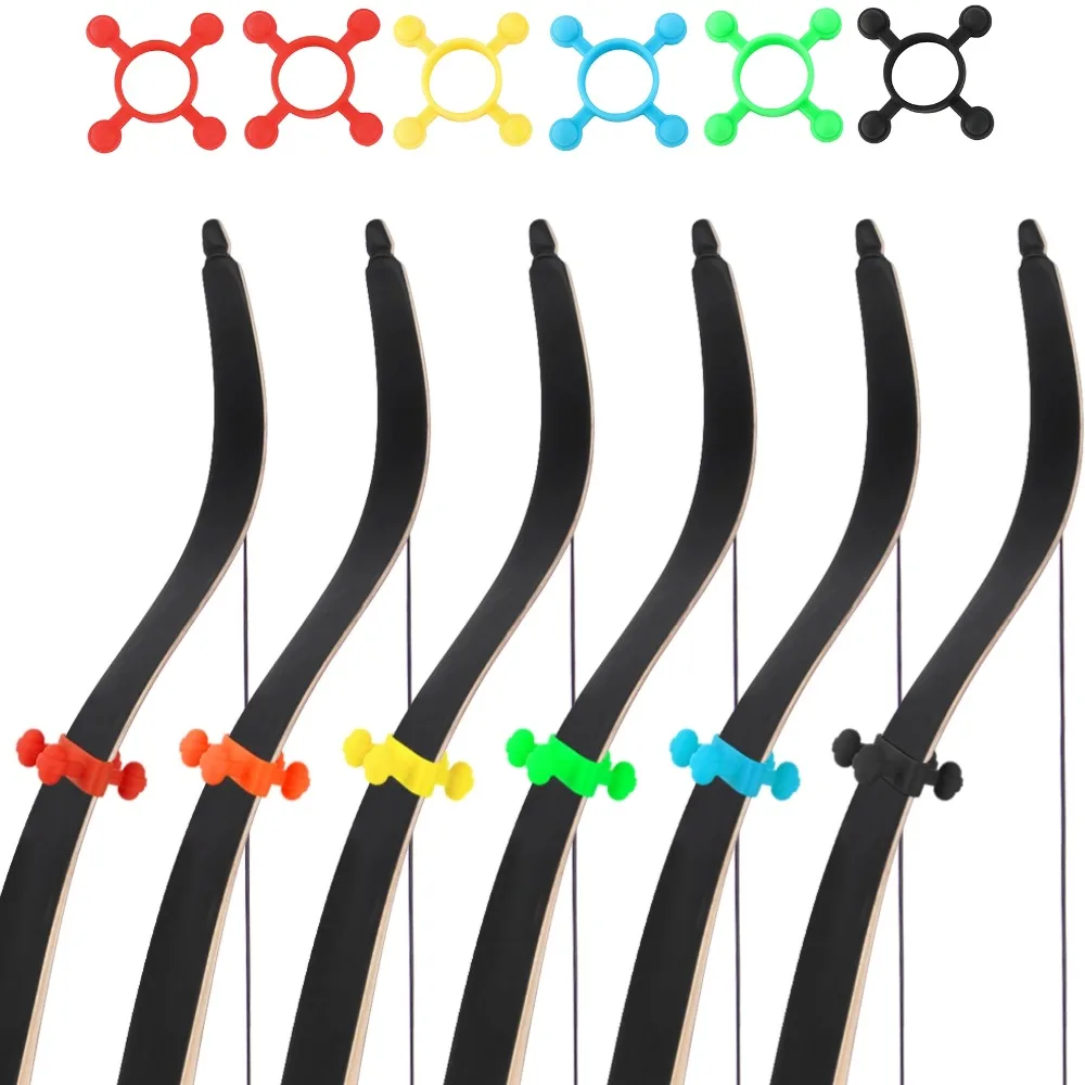 1Pair Multi-Color Recurve Bow Limbs Stabilizer Absorption Soft Silicone Vibration Dampener Shock Archery Recurve Bow Accessories
