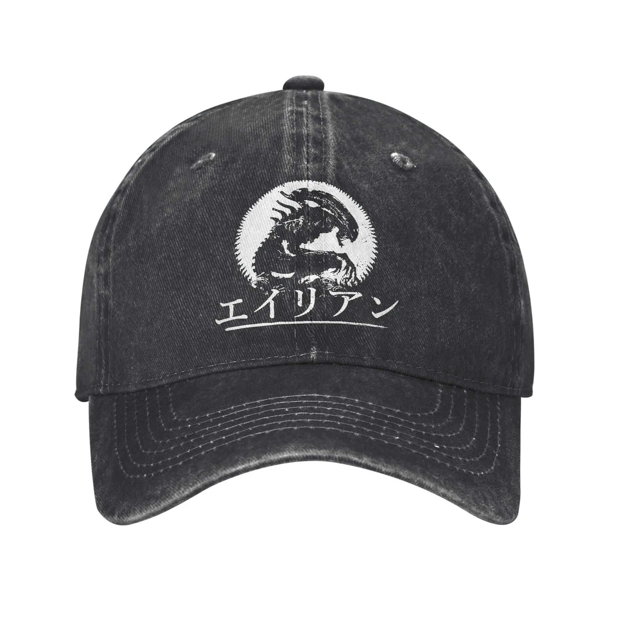 Retro Xenomorph Alien Movie Baseball Caps Men Women Distressed Washed Sun Cap  Outdoor Running Golf  Unstructured Soft Caps Hat