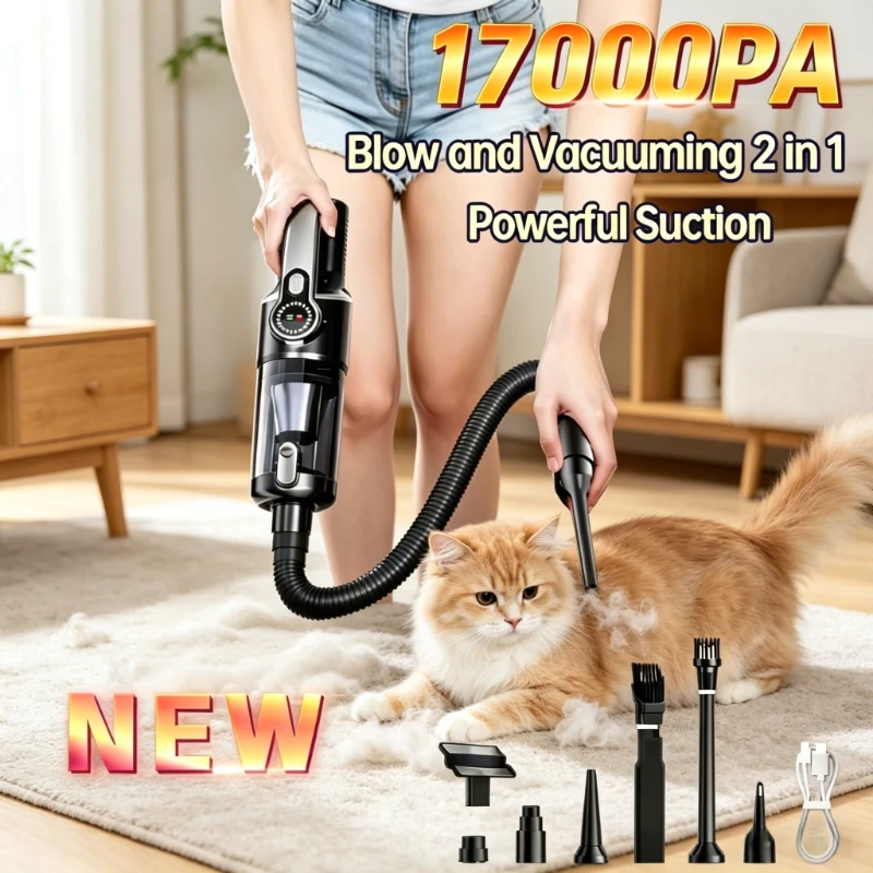Wireless Handheld Car Vacuum Cleaner With LED Light Brushless High Power Air Blower Duster Portable Cleaner Car Home Dual Use
