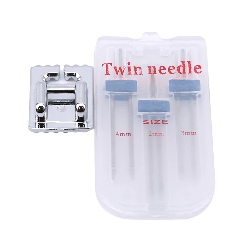 3pcs Twin Stretch Machine Needle With Multifuctional Presser Foot Double Needles Pins Sewing DIY Craft Tool For Sewing Machine